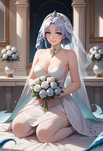 honkai_(series),theresa_apocalypse,wedding  - AI generated anime art