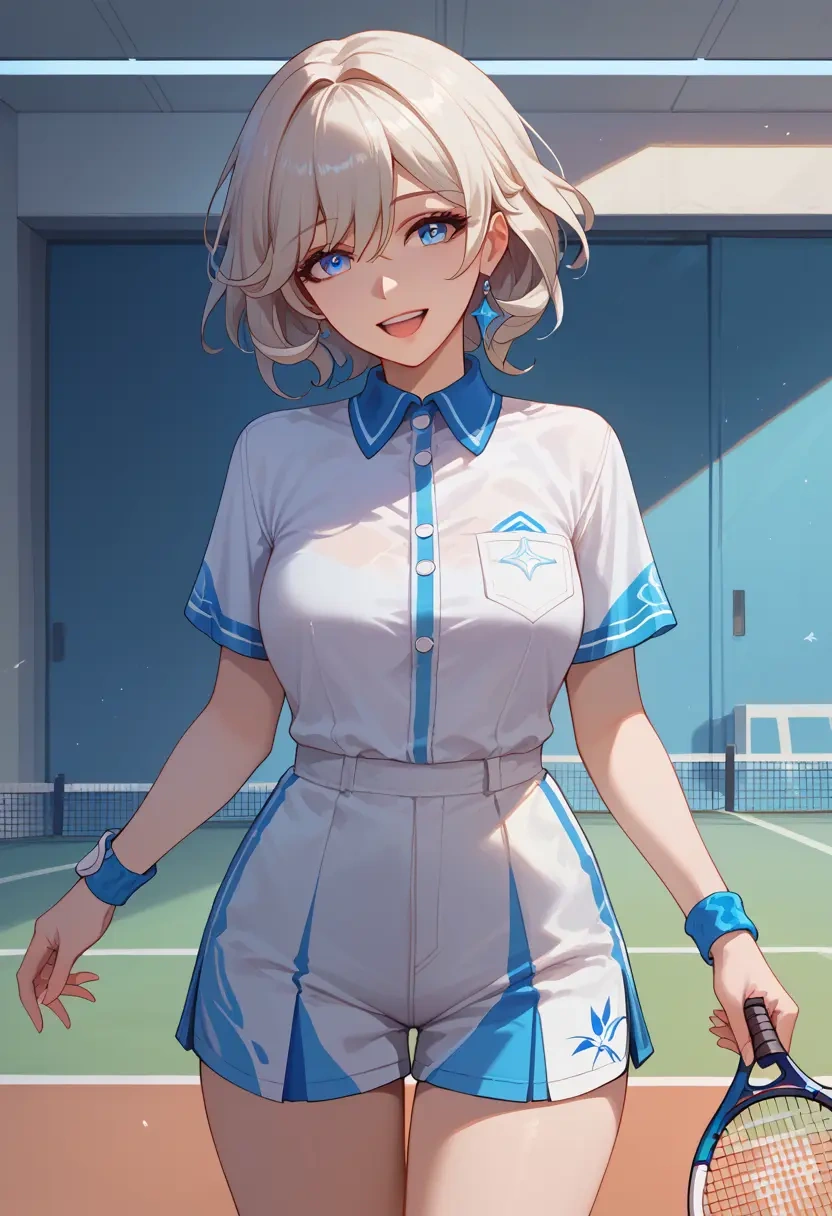 honkai_(series),theresa_apocalypse,tennis polo,skort  - 