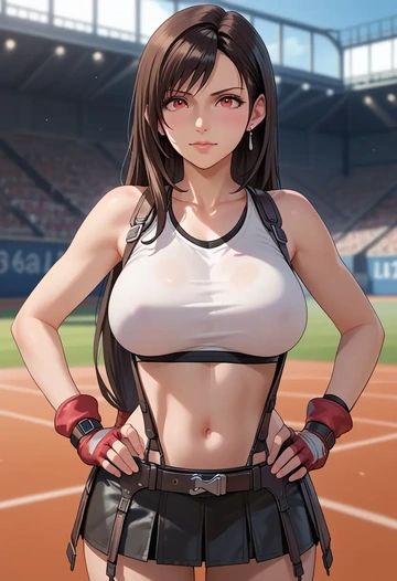 final_fantasy,tifa_lockhart,athletic  - AI generated anime art