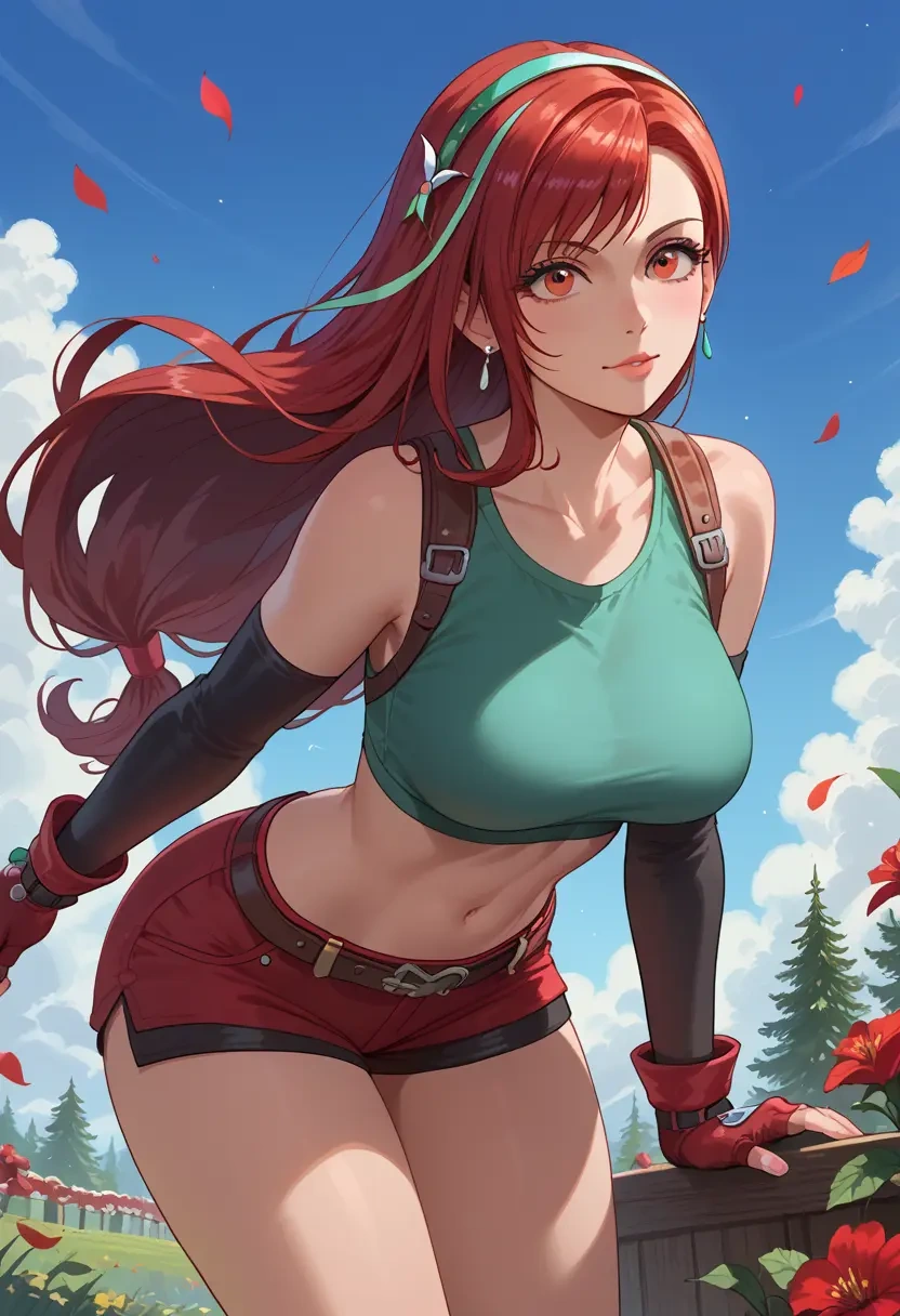 final_fantasy,tifa_lockhart,red velvet shorts  - 