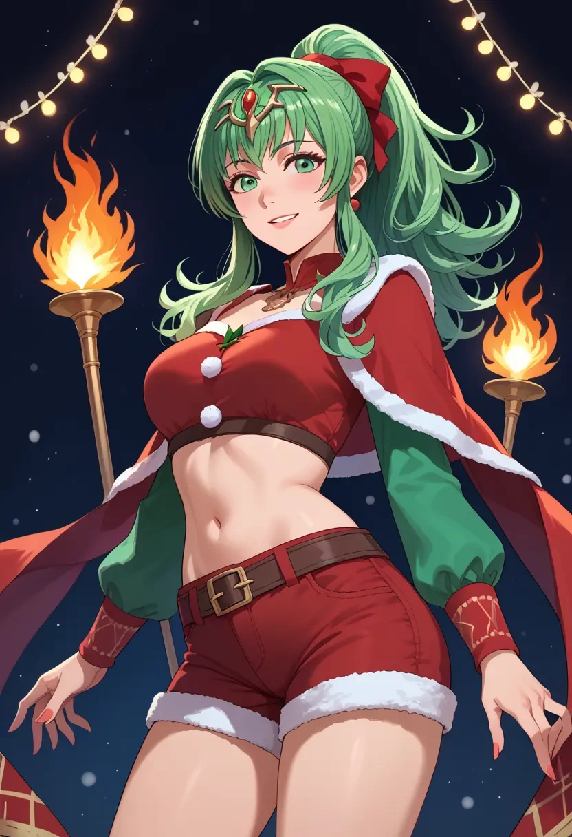 fire_emblem,tiki_(fire_emblem),Christmas,red velvet shorts  - 