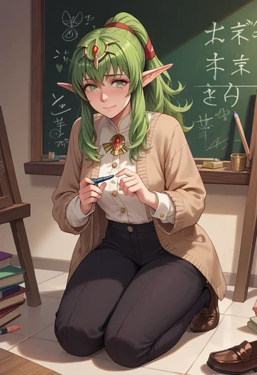 fire_emblem,tiki_(fire_emblem),teacher, sweater  - AI generated anime art