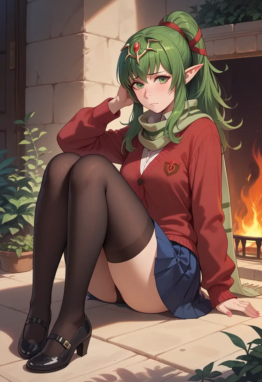 fire_emblem,tiki_(fire_emblem),winter,student uniform,cardigan  - 