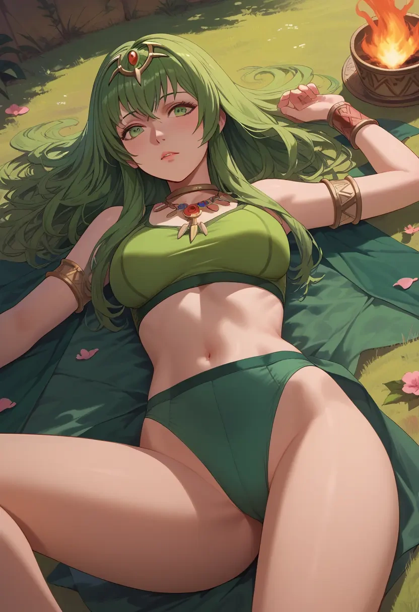 fire_emblem,tiki_(fire_emblem),sports bra,wide-leg joggers  - 