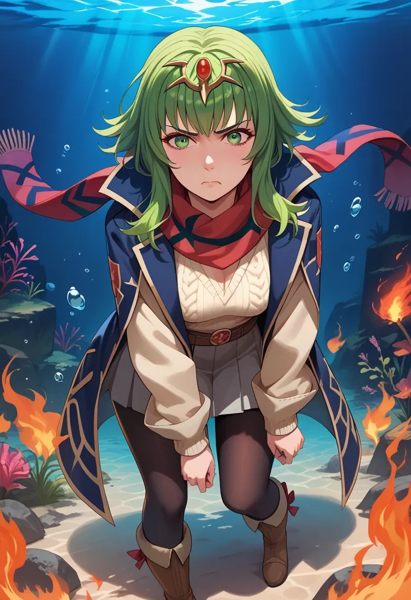 fire_emblem,tiki_(fire_emblem),winter,student uniform,puffer coat  - 