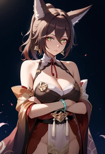 star rail,tingyun,kimono,sexy  - AI generated anime art