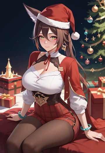 star rail,tingyun,Christmas  - AI generated anime art