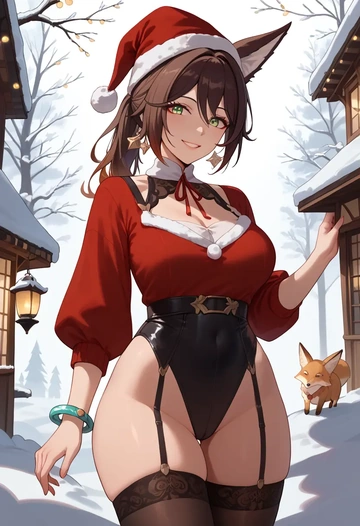 star rail,tingyun,sweater,stockings,Thigh garters  - AI generated anime art