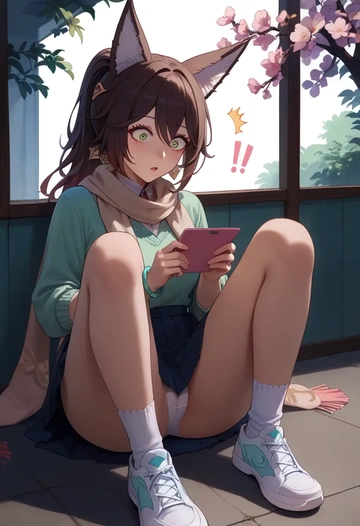 star rail,tingyun,spring,student uniform,knit sweater  - AI generated anime art