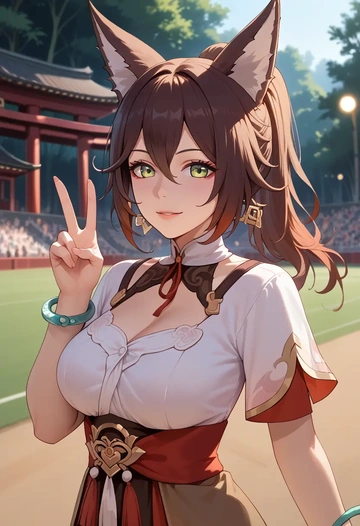 star rail,tingyun,athletic  - AI generated anime art