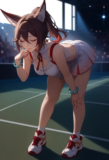 star rail,tingyun,tennis skirt  - AI generated anime art