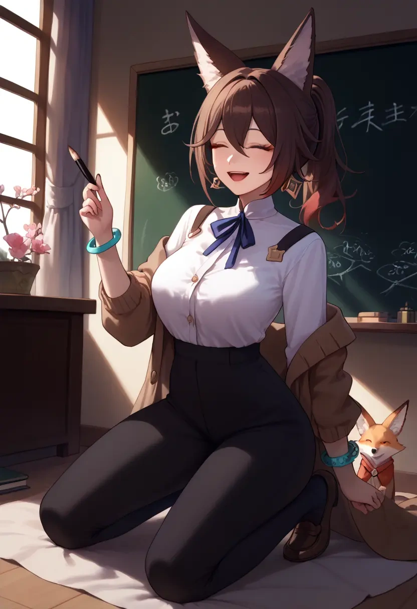 star rail,tingyun,teacher, sweater  - 