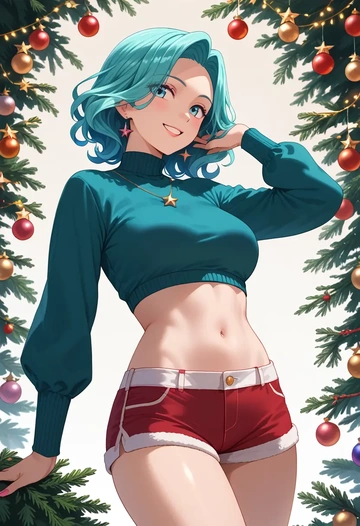 gochuumon_wa_usagi_desu_ka,tippy_(gochiusa),Christmas,red velvet shorts  - AI generated anime art