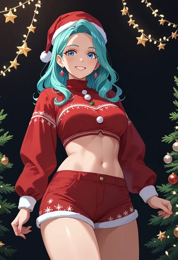 gochuumon_wa_usagi_desu_ka,tippy_(gochiusa),Christmas,red velvet shorts  - AI generated anime art