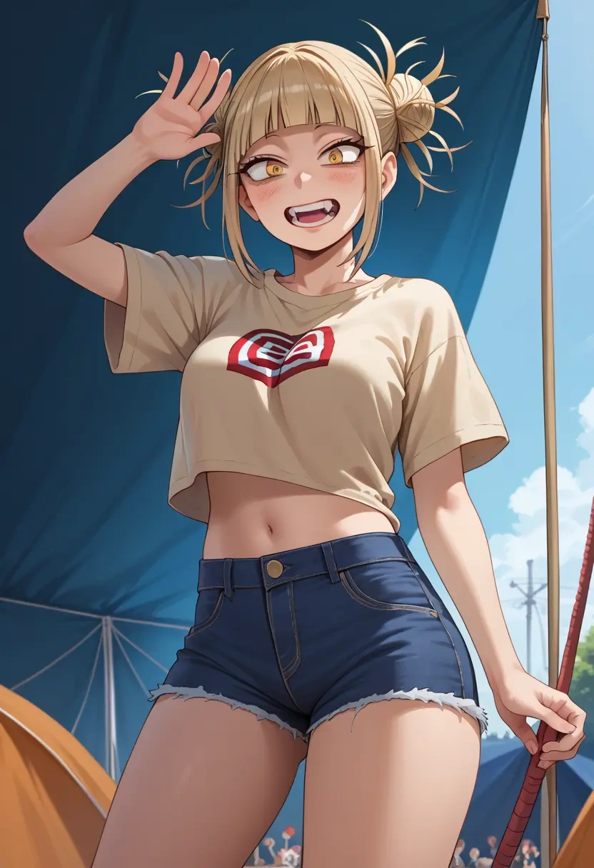 boku_no_hero_academia,toga_himiko,denim shorts  - 