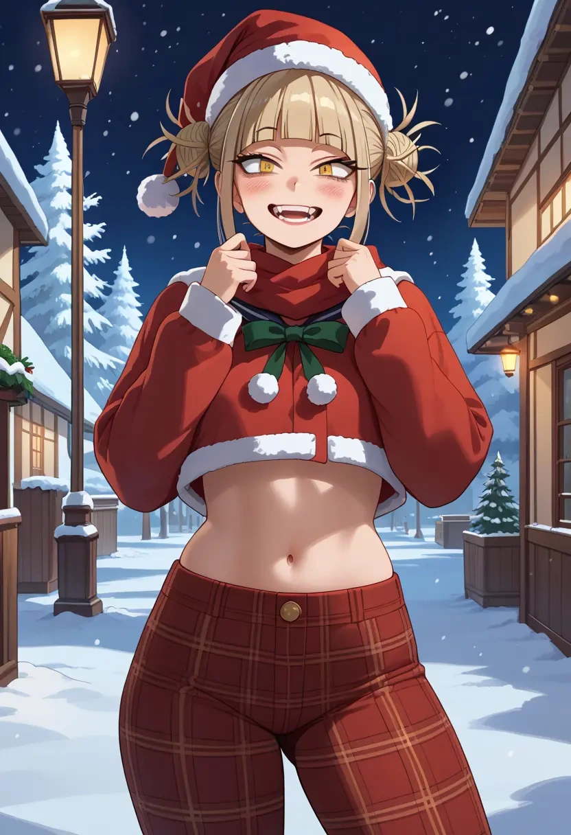 boku_no_hero_academia,toga_himiko,Christmas,plaid trousers  - 