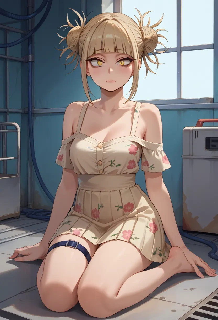 boku_no_hero_academia,toga_himiko,silk slip dress,floral prints  - 