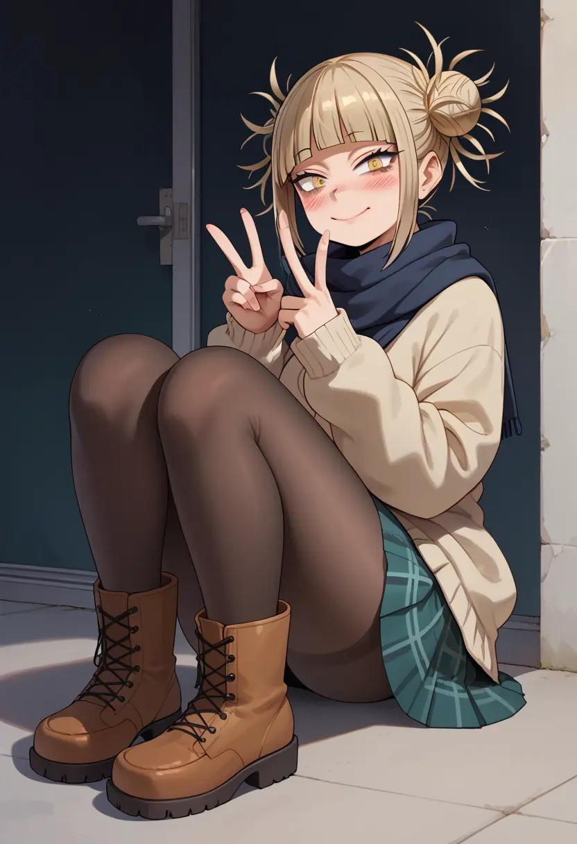 boku_no_hero_academia,toga_himiko,winter,student uniform,fur-lined parka  - 