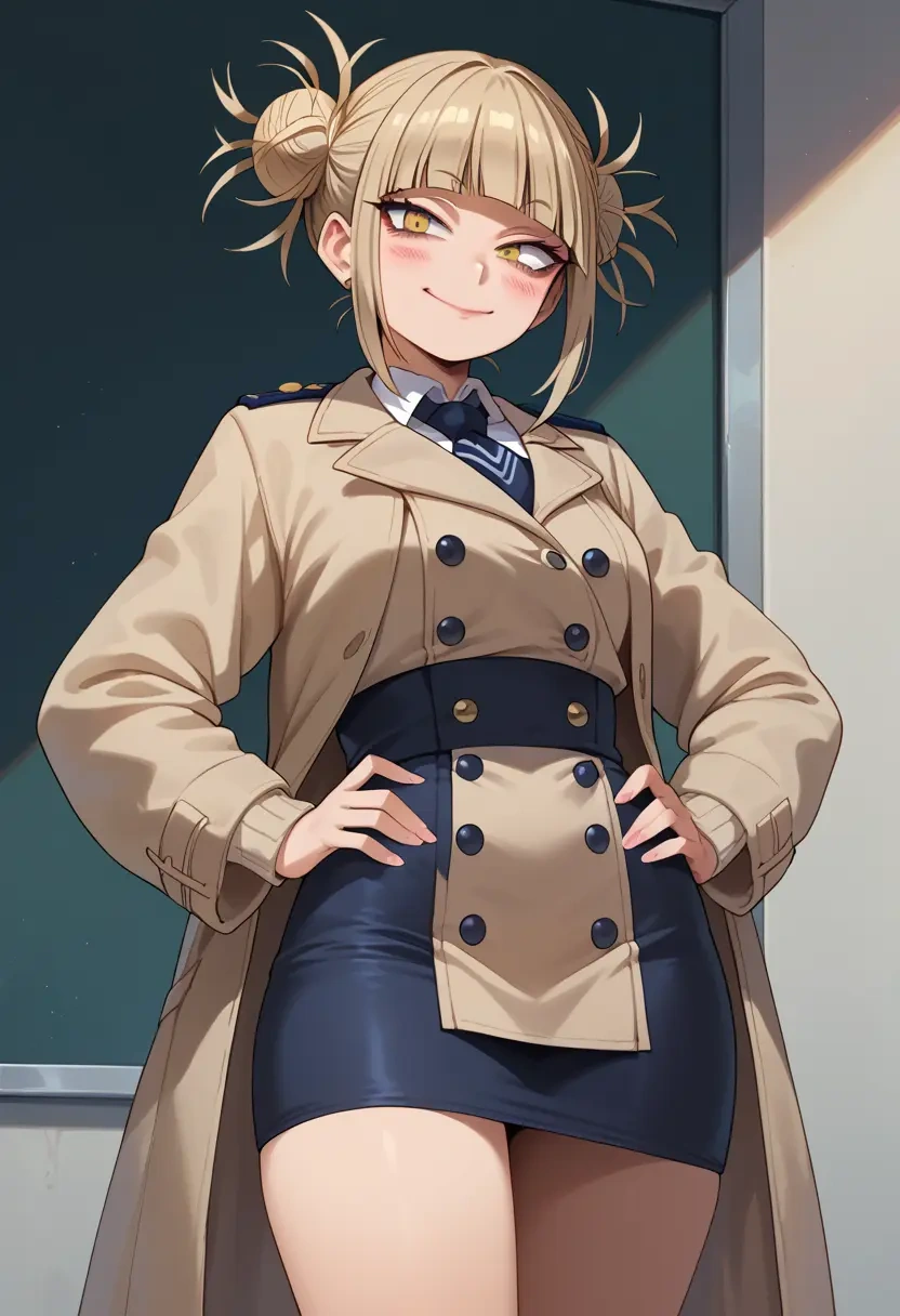 boku_no_hero_academia,toga_himiko,coat,long,double-breasted,pencil skirt  - 