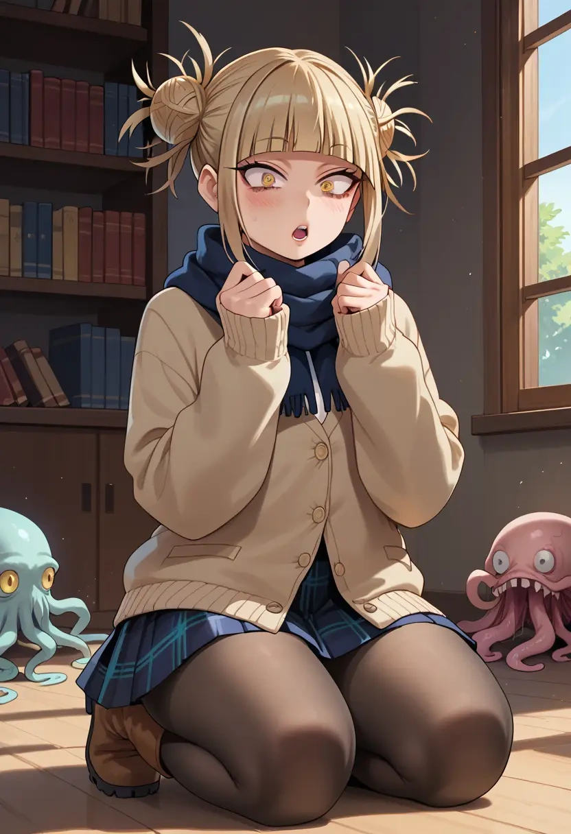 boku_no_hero_academia,toga_himiko,winter,student uniform,down jacket  - 