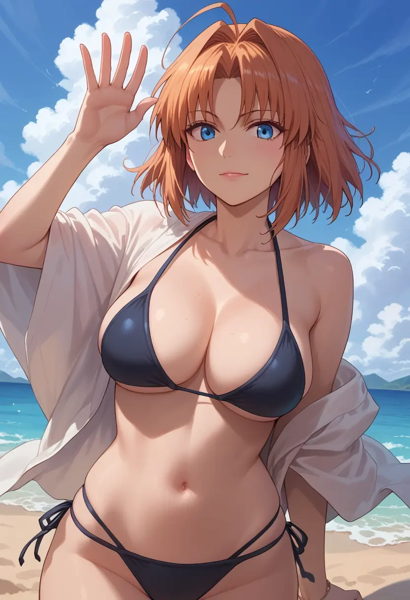 tsukihime,tohno_akiha,black bikini  - 