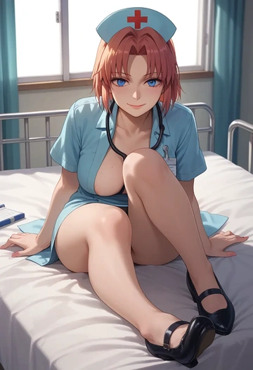 tsukihime,tohno_akiha,nurse  - AI generated anime art