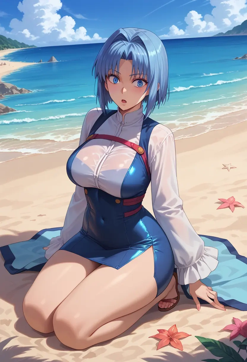 tsukihime,tohno_akiha,bodysuit,mesh,high-waisted skirt  - 