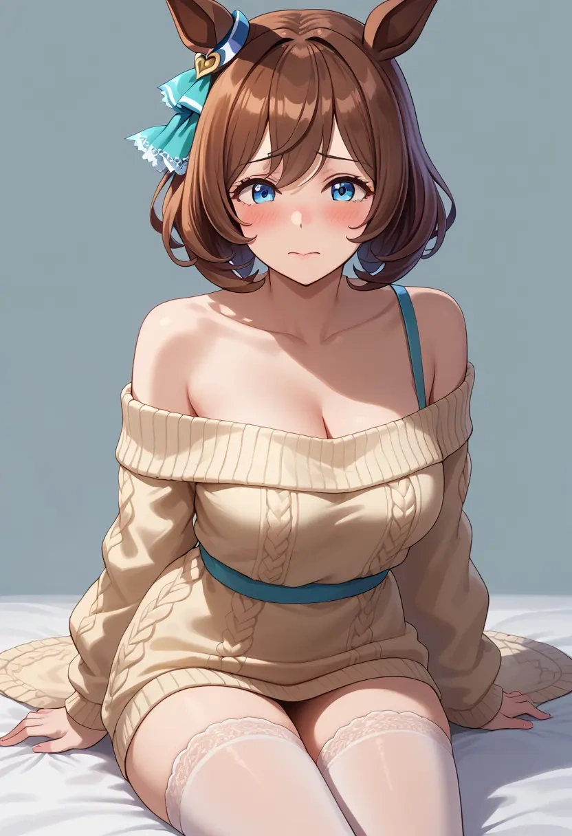 umamusume,tokai_teio_(umamusume),off-shoulder,sweater  - 