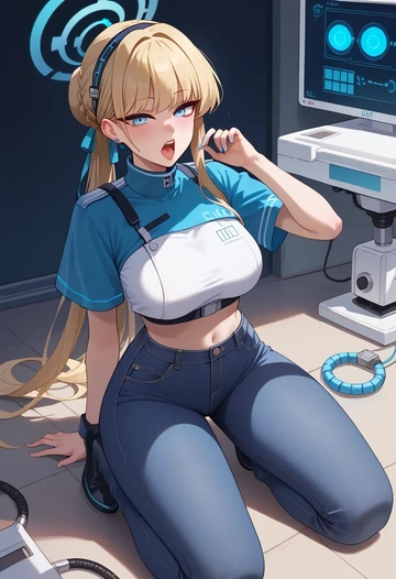 blue_archive,toki_(blue_archive),crop top  - AI generated anime art