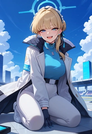 blue_archive,toki_(blue_archive),coat,fur-collar,tailored trousers  - AI generated anime art