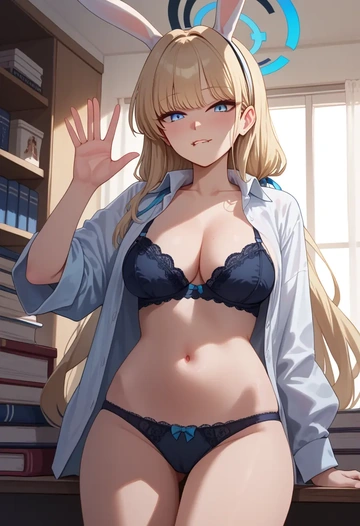 blue_archive,toki_(bunny)_(blue_archive),lingerie,sexy  - AI generated anime art