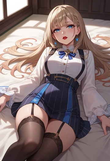 hololive,tokino_sora,secretary,stockings  - AI generated anime art