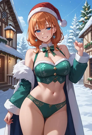 hololive,tokino_sora,Christmas,dress  - AI generated anime art