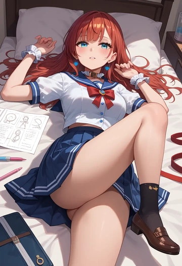 hololive,tokino_sora,sailor, uniform  - AI generated anime art