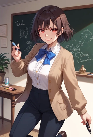 date_a_live,tokisaki_kurumi,teacher, sweater  - AI generated anime art