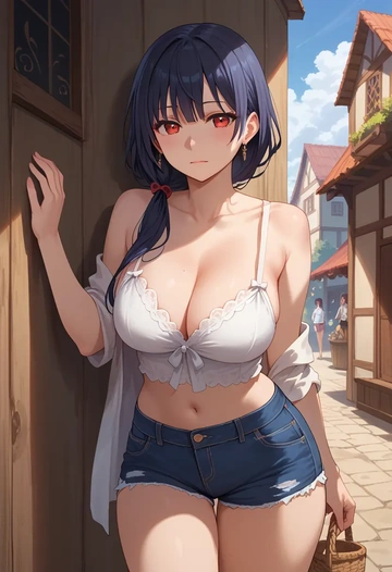 date_a_live,tokisaki_kurumi,shorts,sexy  - AI generated anime art