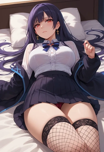 date_a_live,tokisaki_kurumi,mini skirt, stockings  - AI generated anime art