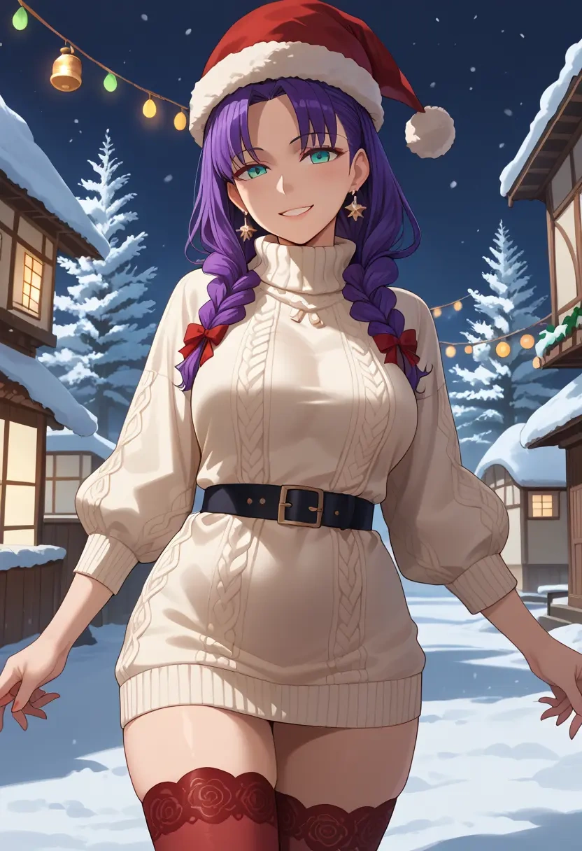 fate_(series),tokitarou_(fate),Christmas,sweater dress,stockings  - 