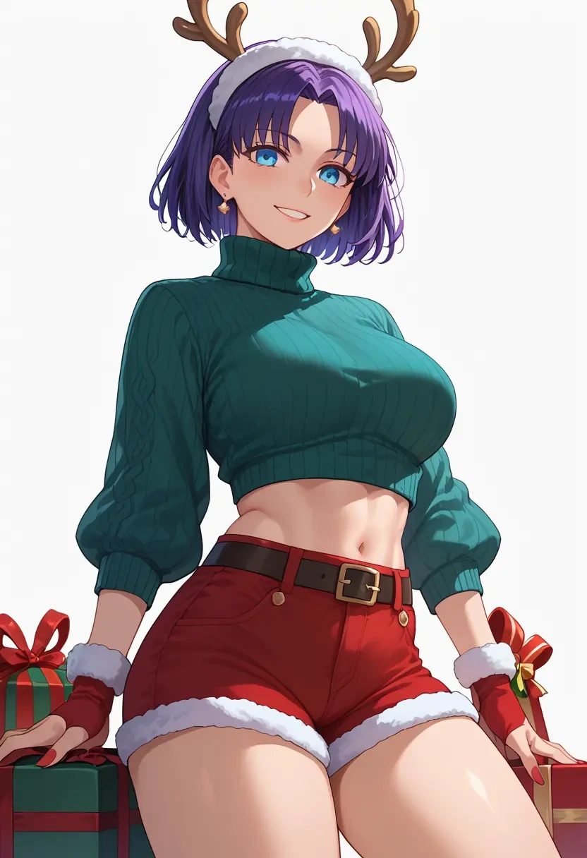 fate_(series),tokitarou_(fate),Christmas,red velvet shorts,turtleneck sweater  - 