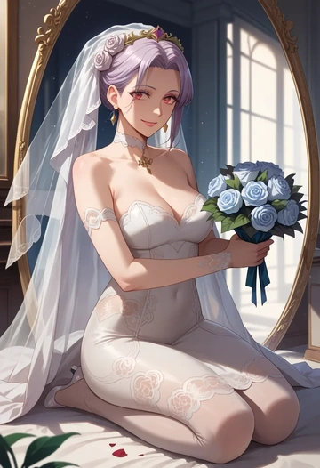 fate_(series),tomoe_gozen_(fate),wedding  - AI generated anime art