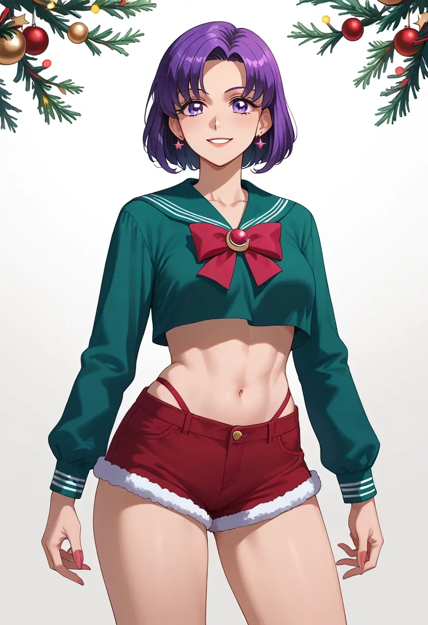 bishoujo_senshi_sailor_moon,tomoe_hotaru,Christmas,red velvet shorts  - 