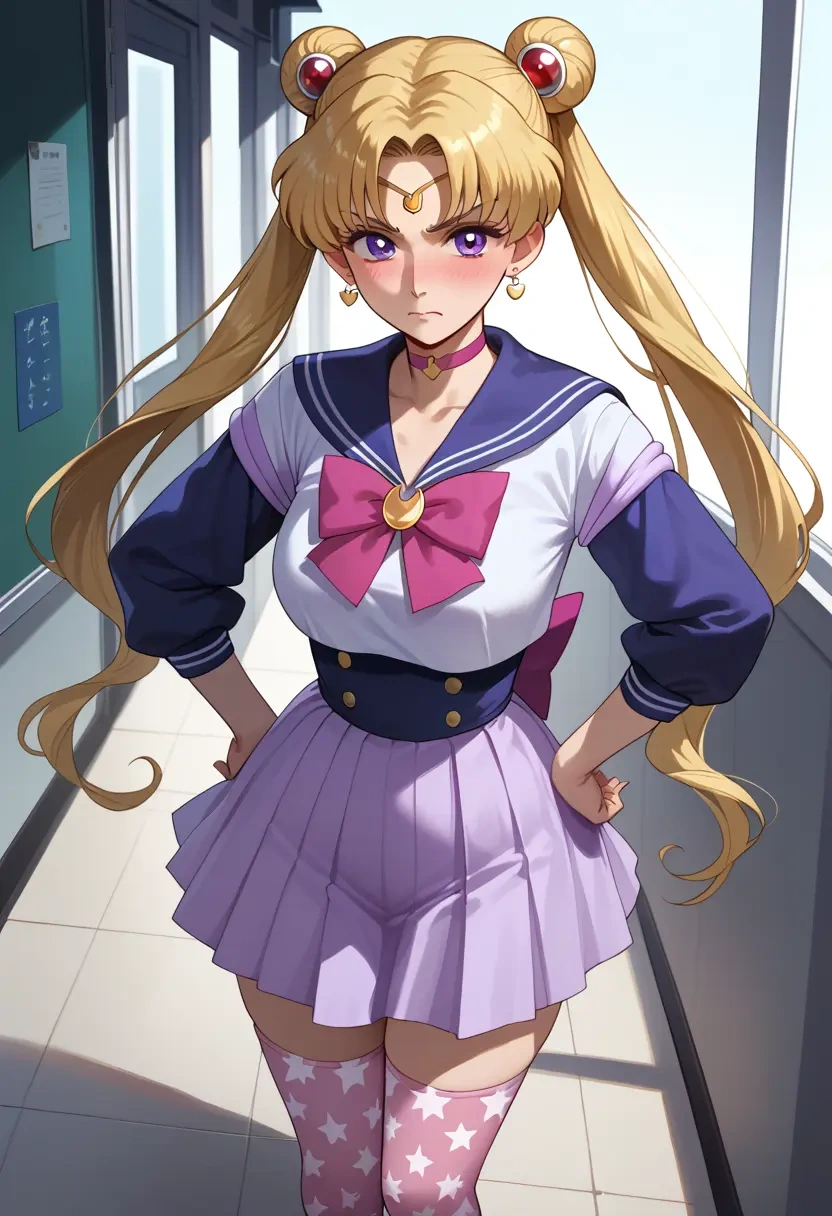 bishoujo_senshi_sailor_moon,tomoe_hotaru,shirt dress,belted,stockings  - 