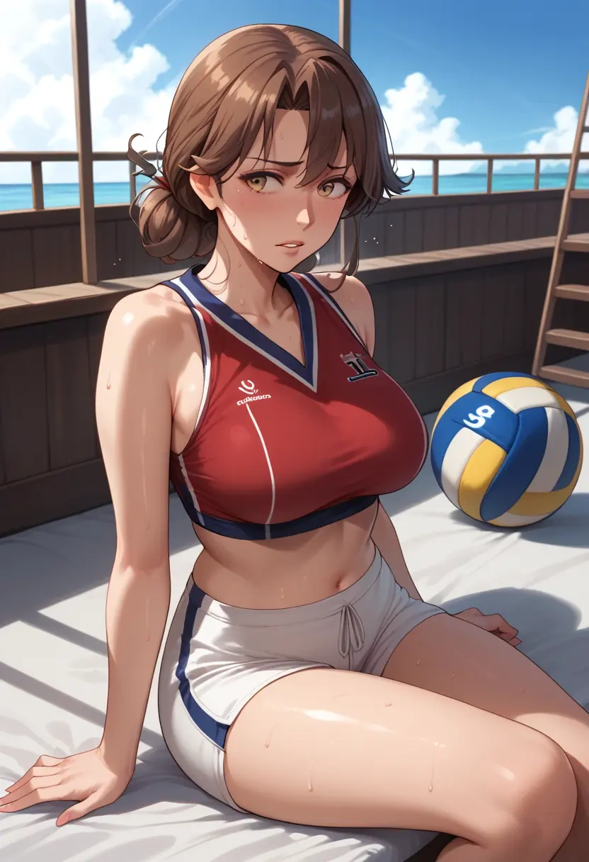 kantai_collection,tone_(kancolle),volleyball uniform  - 