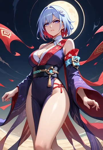 star rail,topaz,kimono,sexy  - AI generated anime art