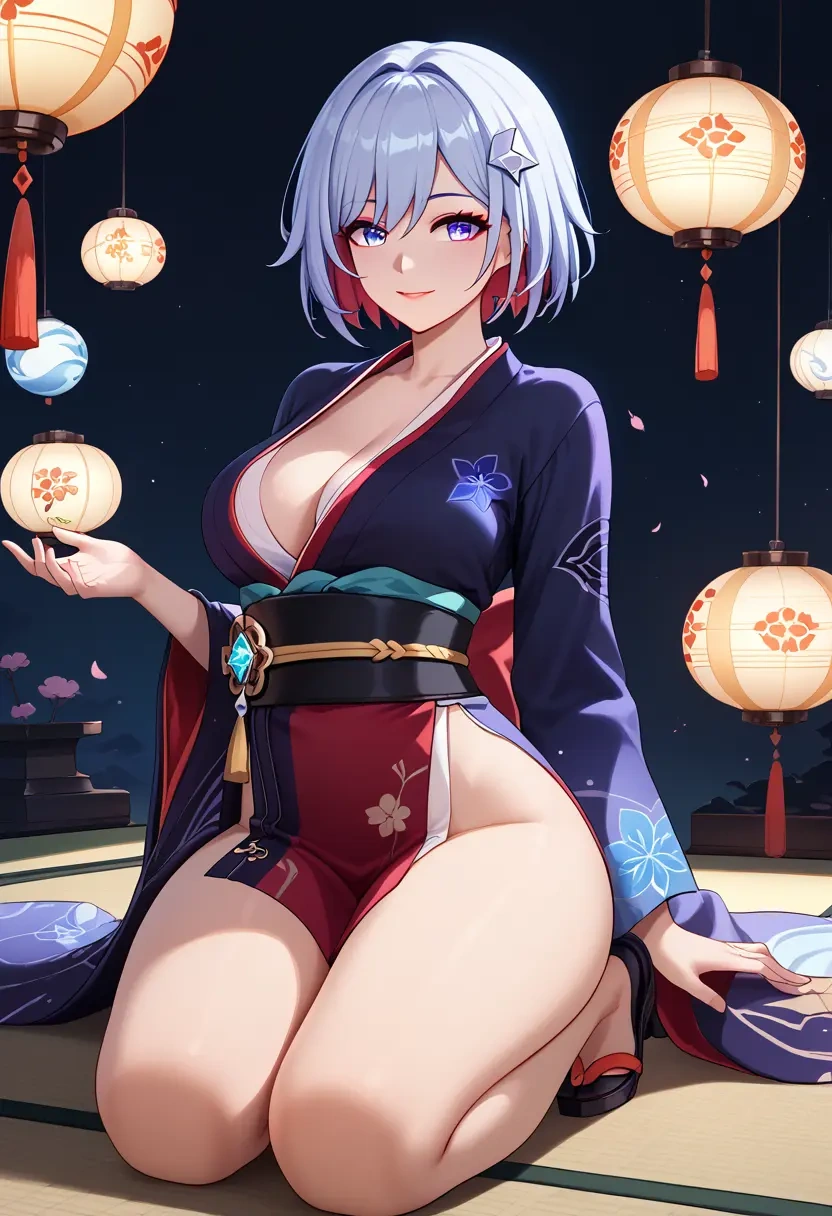 star rail,topaz,kimono,sexy  - 