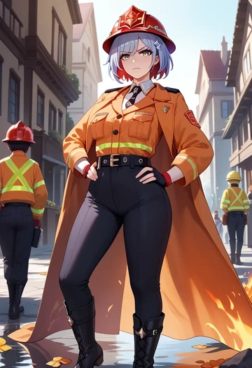 star rail,topaz,firefighter  - AI generated anime art