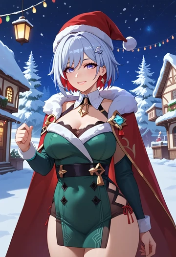 star rail,topaz,Christmas,dress  - AI generated anime art