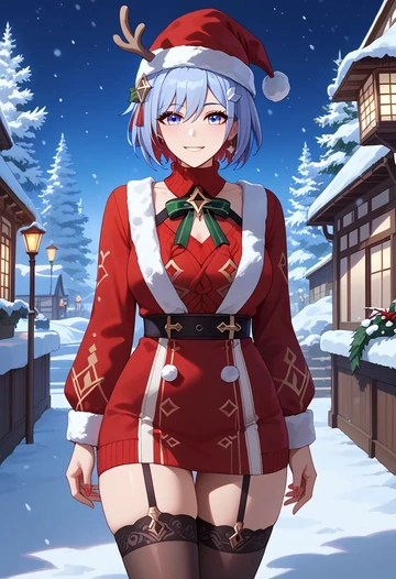 star rail,topaz,sweater,stockings,Thigh garters  - AI generated anime art