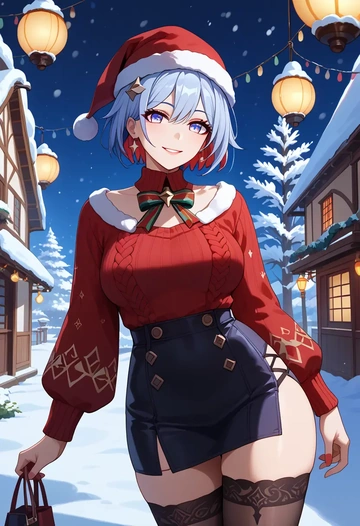 star rail,topaz,sweater,stockings,Thigh garters  - AI generated anime art