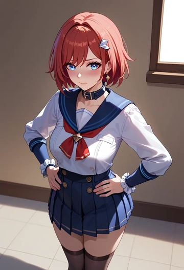 star rail,topaz,sailor, uniform  - AI generated anime art